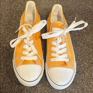 Women's Golden Yellow Canvas Sneakers